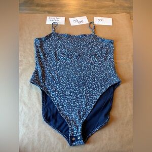 Old Navy Blue Floral Bodysuit